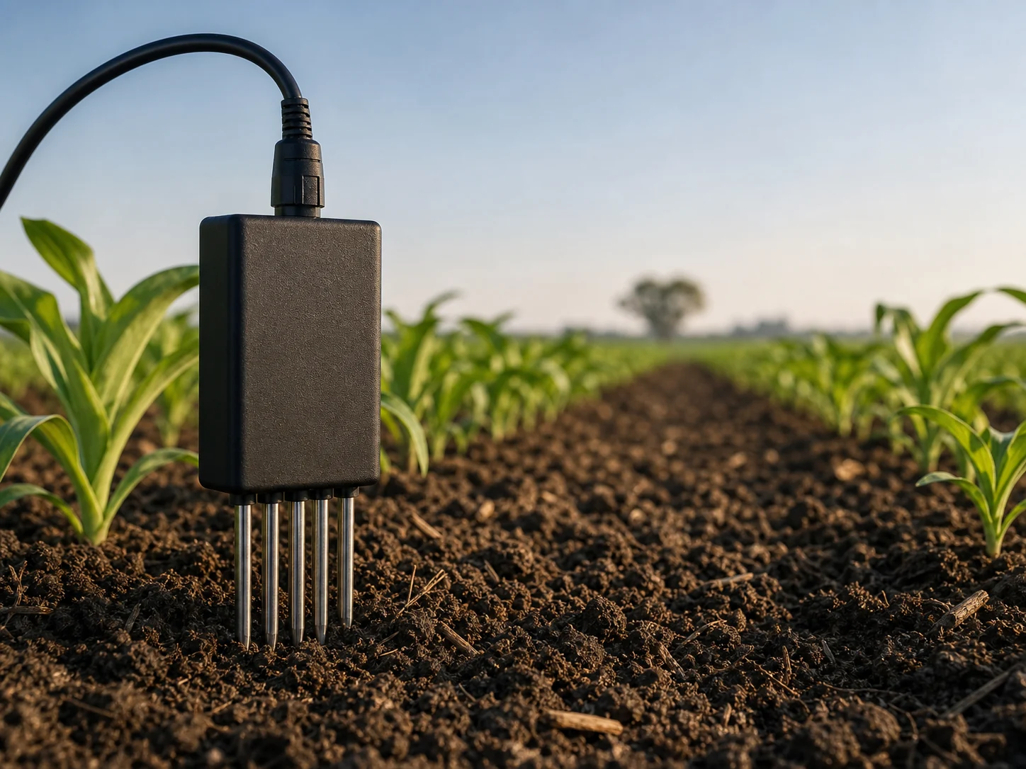 Five-prong TerraProbe Portable in soil